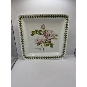 Scarborough Fair Portmeirion Botanic Roses 10.5” Square Platter Serving Plate